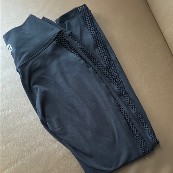 Bombshell Sportswear Black Leggings with Mesh Detail - Picture 3 of 7